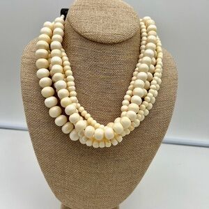 Modern Tibet Bone Multi Strand Necklace